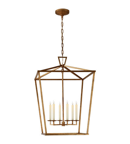 Visual Comfort Darlana Lantern 1 – Elegant Outdoor/Indoor Hanging Light Fixture for Patio, Porch & Entryway