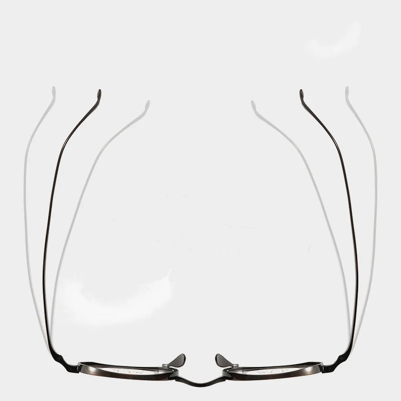 Bclear Unisex Full Rim Round Titanium Eyeglasses 1021 - Lightweight & Durable Frame for Men & Women - Perfect for Reading, Work & Everyday Use