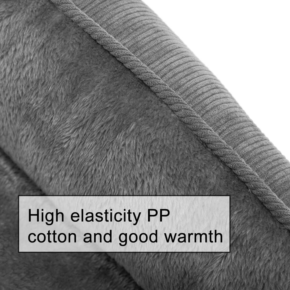 Hollypet Soft Breathable Cat Bed & Small Dog Bed - Cozy Pet Sleeping Cushion for Cats & Puppies, Dark Grey (55 x 45 x 15cm) - Perfect for Indoor Lounging, Crate Training & Nap Time Comfort