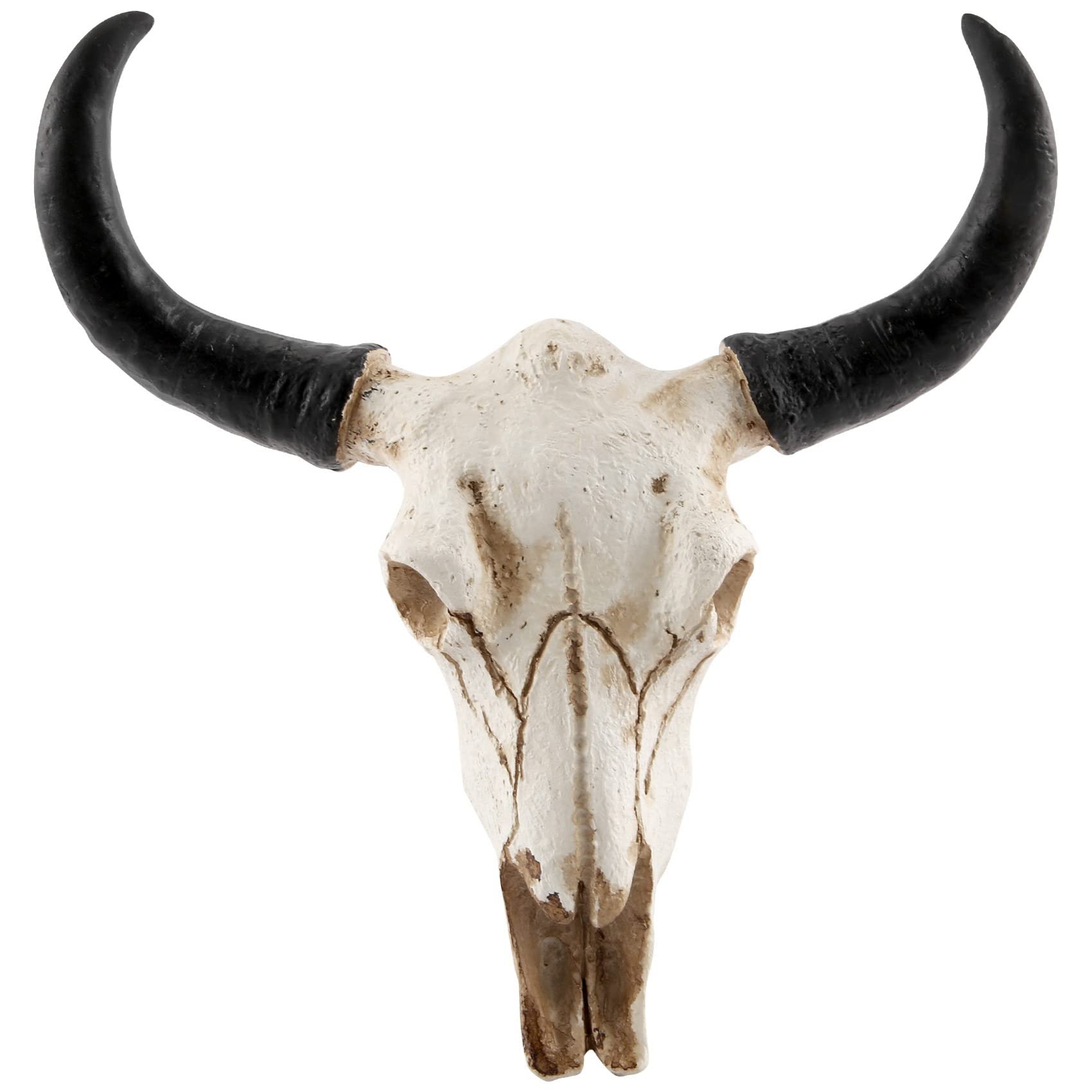 3D Resin Longhorn Cow Skull Wall Art - Wildlife Animal Sculpture for Western Home Decor, Halloween Party, Ranch & Farmhouse Wall Hanging Decoration