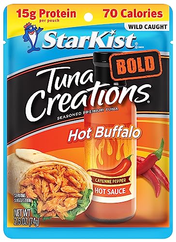 StarKist Tuna Creations BOLD Hot Buffalo Style Pouch - 2.6 oz Single Serve, High Protein, Keto & Paleo Friendly - Perfect for Lunches, Snacks & On-the-Go Meals