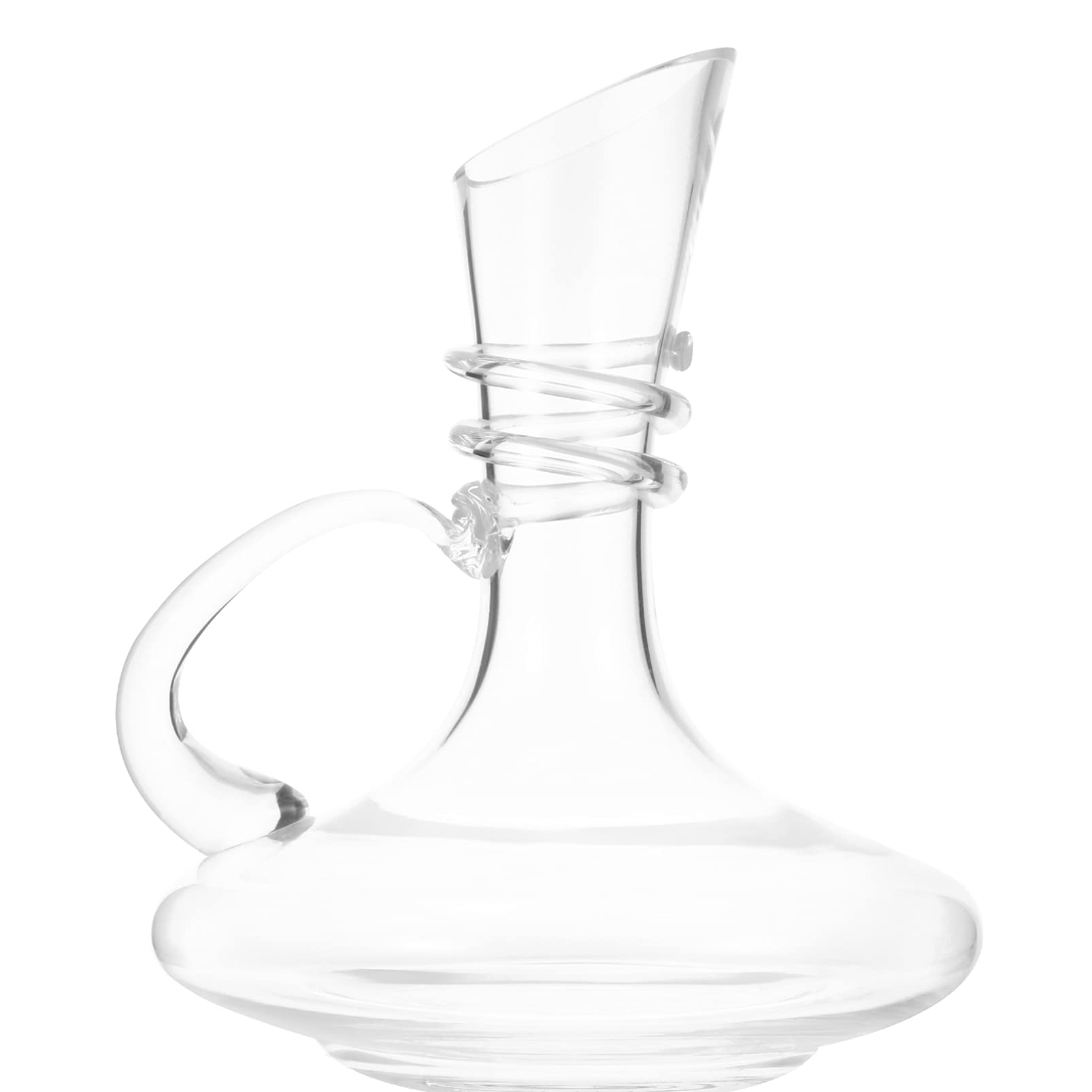 Vintage Glass Decanter Pitcher - Elegant Wine Aerator & Whiskey Decanter with Ball Ventilation, Perfect for Serving Red Wine, Cold Water, Tea, and as a Flower Vase - Ideal for Home Bar, Dinner Parties, and Gift Giving