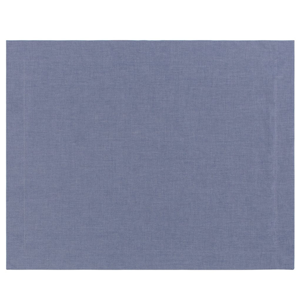 Premium Rae Blue Chambray Sham Pair - Soft 100% Cotton Pillow Covers for Bedroom Decor - Perfect for Master Bedroom, Guest Room & Vacation Homes