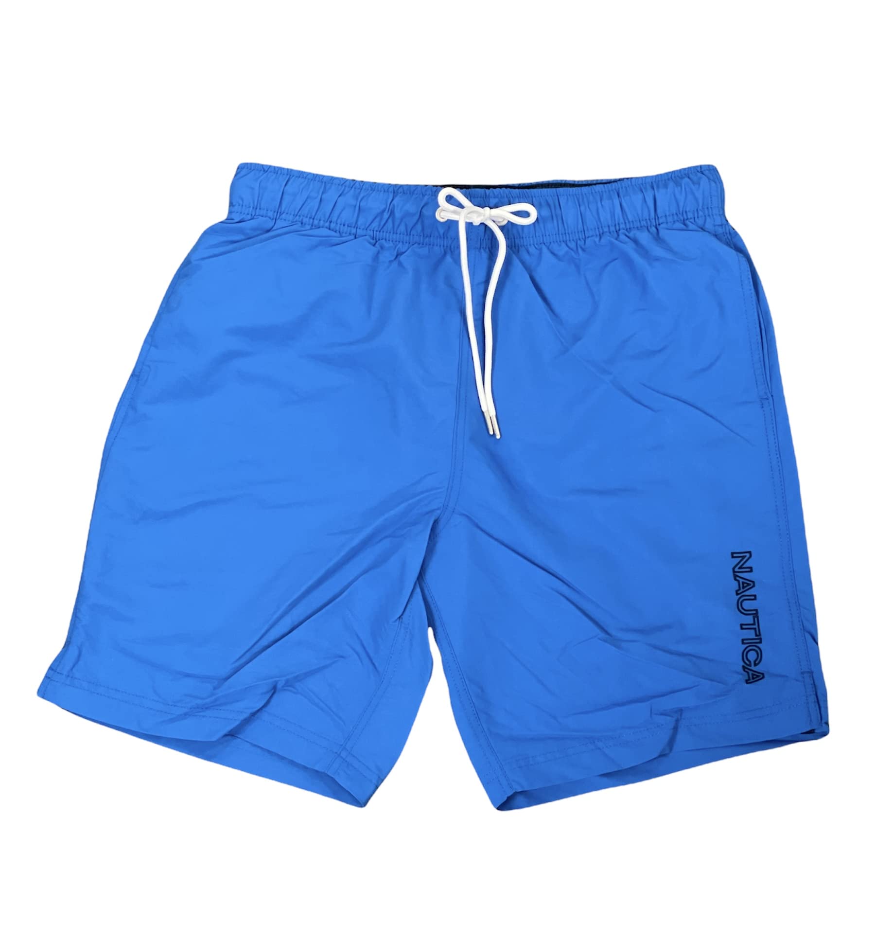 Nautica Men's Quick-Dry Swim Trunks with Logo - Comfortable Beach Shorts for Swimming, Vacation & Summer Activities