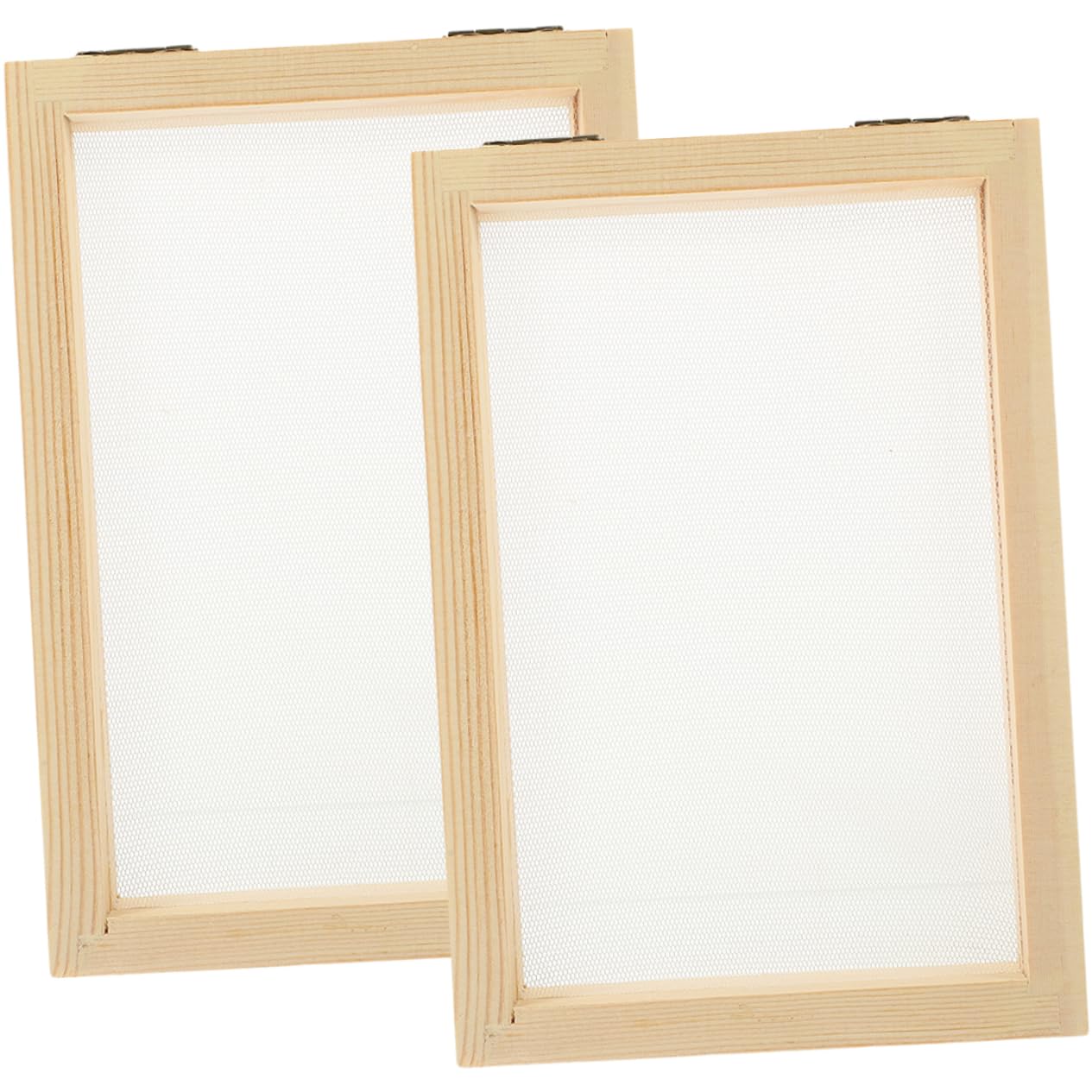 COHEALI 2-Piece Wooden Paper Making Screen Set - DIY Handmade Paper Molds & Deckle for Crafting, Scrapbooking, and Art Projects - Perfect for Homemade Stationery, Greeting Cards, and Gift Wrapping