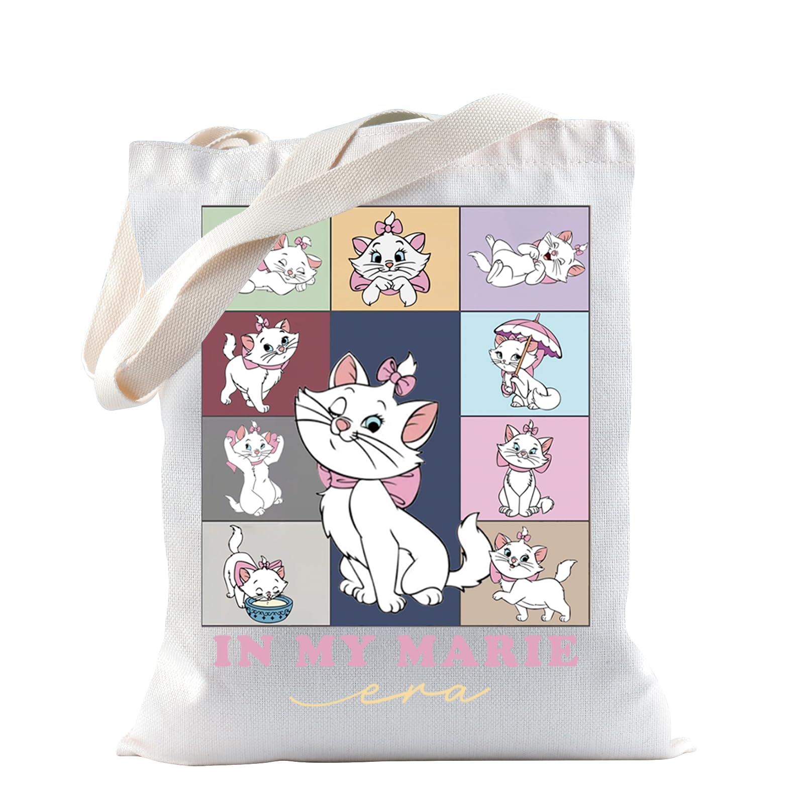 TSOTMO Marie Cat Tote Bag - Cute Cat Lovers Gift for Women, Cat Mom Present, Durable Shoulder Bag for Daily Use, Shopping & Work