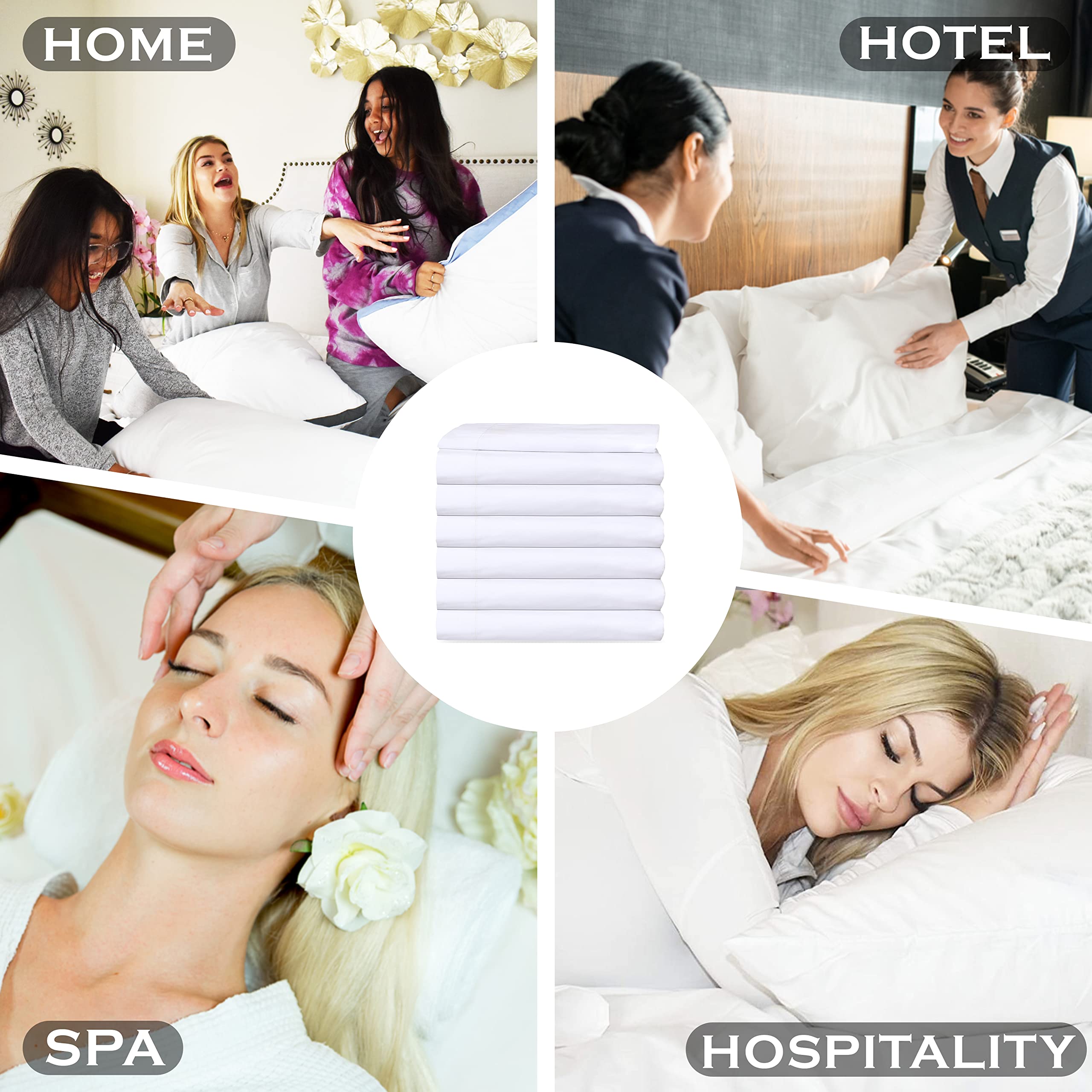 24-Pack Twin Flat Sheets 108