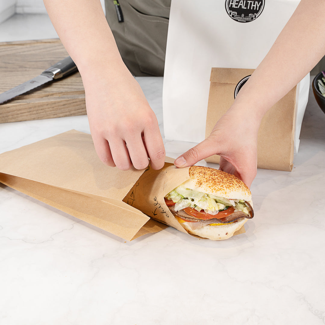 Premium Kraft Paper French Fry & Snack Bags - 7x3x11 Inches, 100 Count Box - Eco-Friendly Fast Food Packaging for Restaurants, Food Trucks & Parties