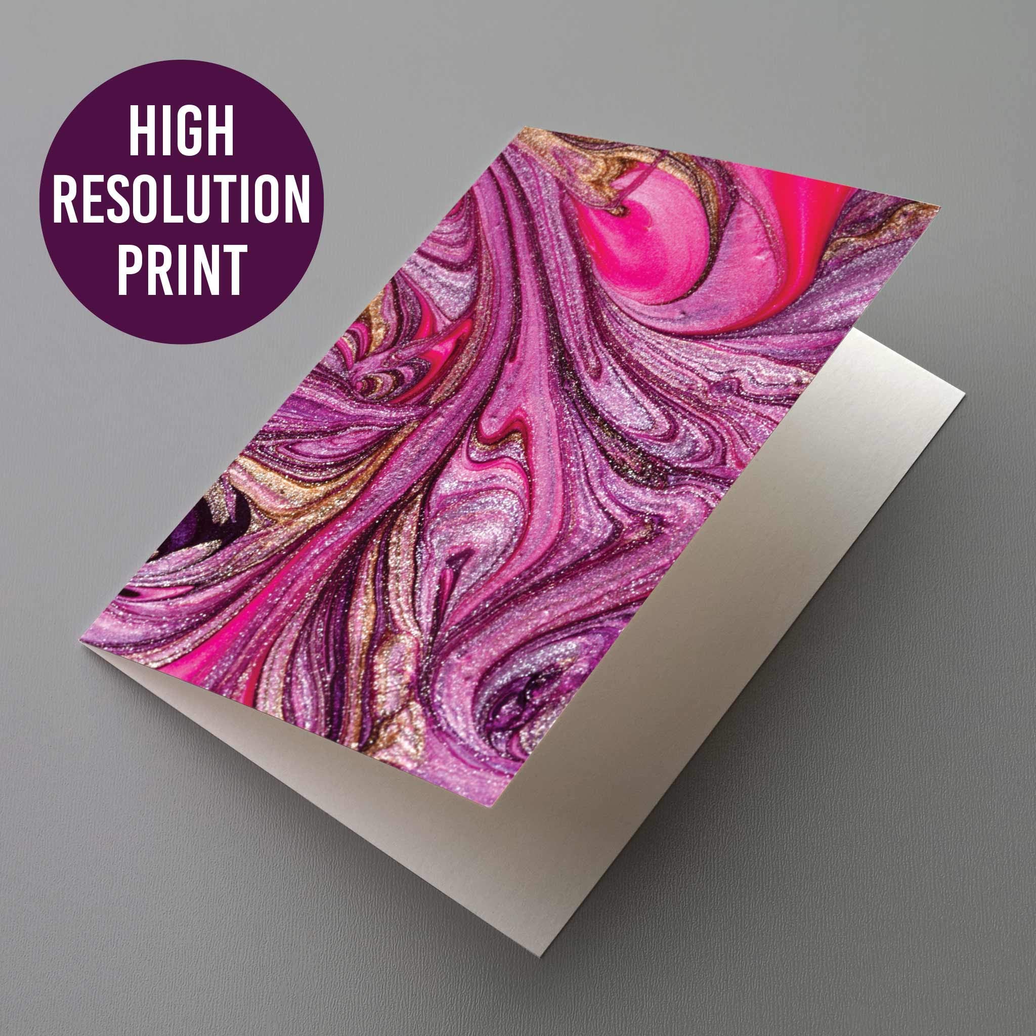 24-Pack All Occasion Blank Greeting Cards with White Envelopes - Birthday, Thank You, Just Because Cards - Pink Glitter Design for Parties, Weddings & Special Events