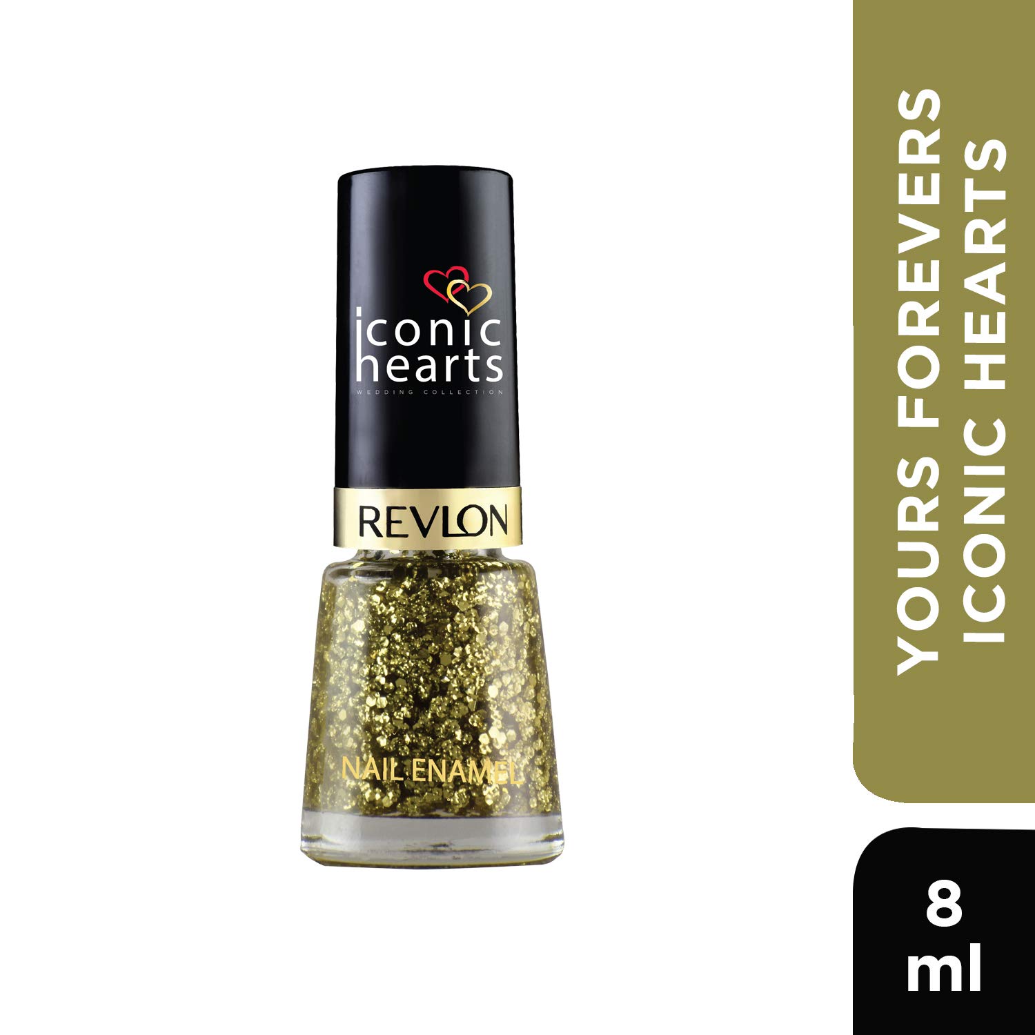 REVLON Iconic Hearts Wedding Collection Nail Polish - Yours Forever Gold, 8ml (0.27 fl oz) | Bridal Nail Polish for Weddings, Prom, Anniversary & Special Occasions