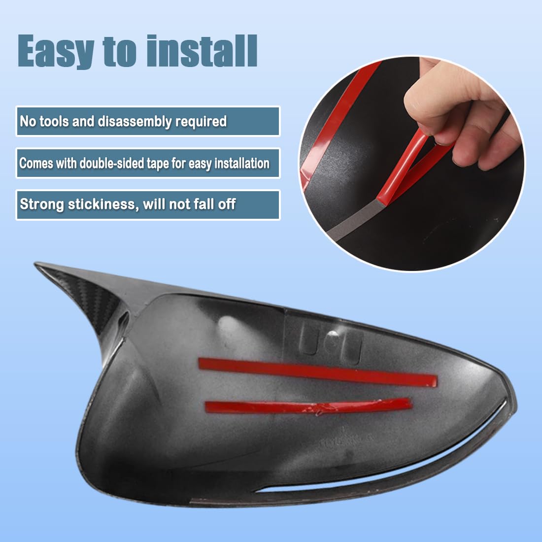 Carbon Fiber Side Mirror Cover for Kia Optima K5 2010-2015 - XITER Rear View Mirror Cap Replacement - Perfect for Car Customization & Protection