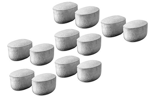 12-Pack Charcoal Replacement Water Filters for Calphalon 1838803 | Compatible with Coffee Makers & Water Pitchers | Improves Taste & Odor