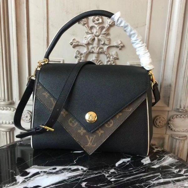 Authentic Louis Vuitton Double V Handbag in Noir Black - Luxury Crossbody Bag for Women, Perfect for Date Night & Evening Events