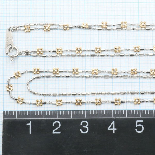 18K Yellow Gold and White Gold Necklace for Women - Elegant Layering Jewelry for Everyday Wear, Gift Giving & Special Occasions