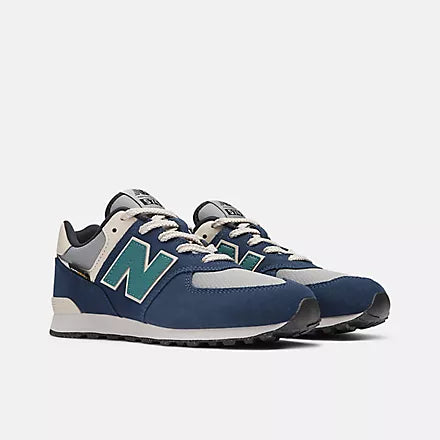 New Balance Kids 574 Sneakers - Navy/Grey - Lightweight & Comfortable for School, Play & Everyday Wear