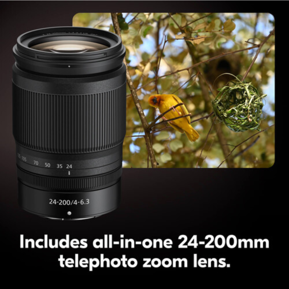 Nikon Z5II Full Frame Mirrorless Camera with NIKKOR Z 24-200mm f/4-6.3 VR Lens - Professional Photography for Travel, Landscape & Portrait Shooting