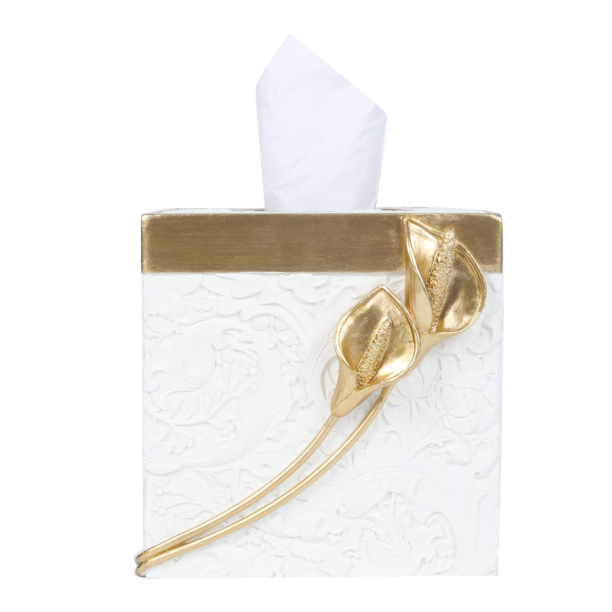 Modern Square Tissue Box Cover Holder - Stylish Bathroom Vanity & Countertop Decor, Unique Design for Bedroom, Living Room & Bathroom Accessories - Perfect for Home, Office & Hotel Decor