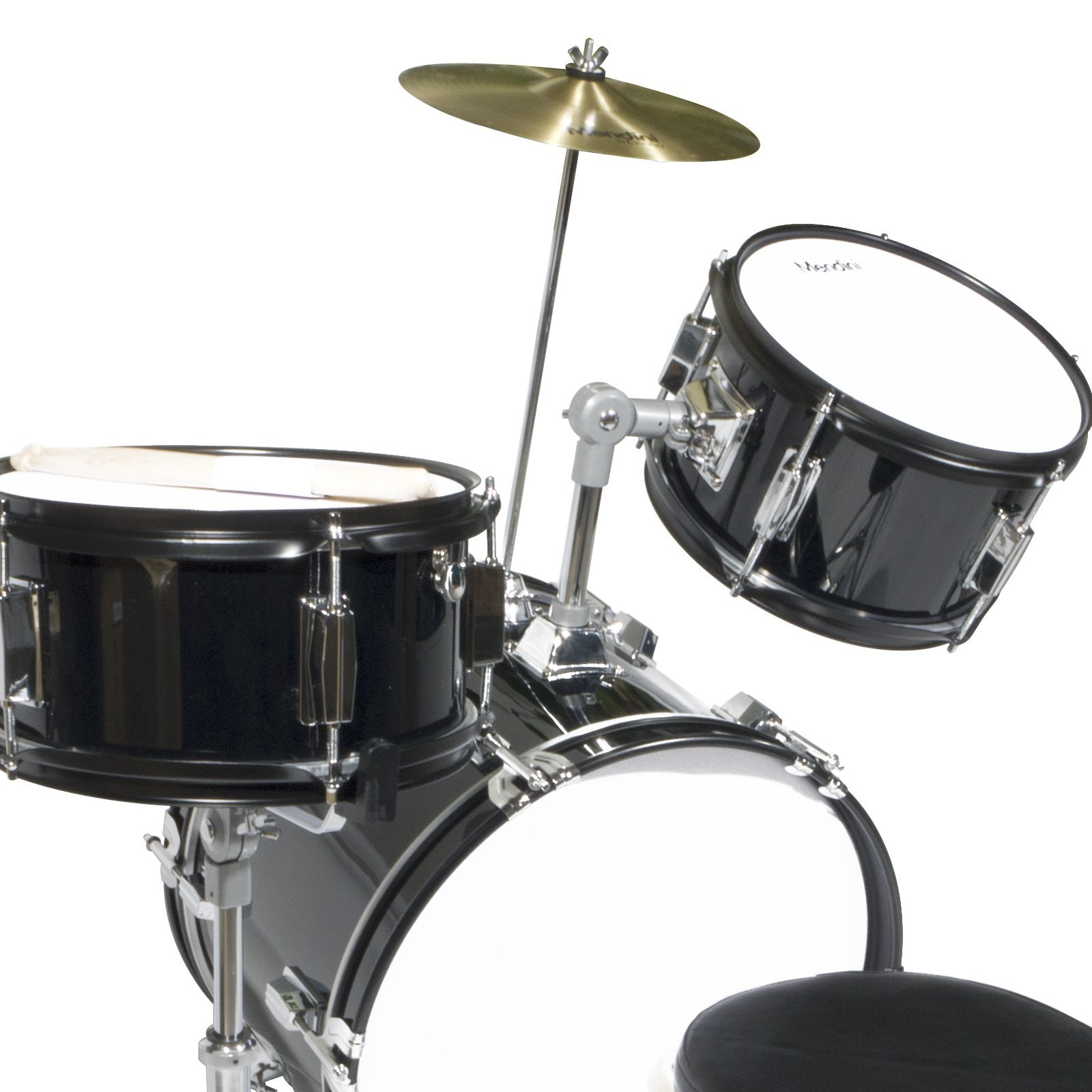 **Mendini by Cecilio 3-Piece Kids Drum Set - Junior Drum Kit for Beginners with Bass, Tom, Snare Drum, 16