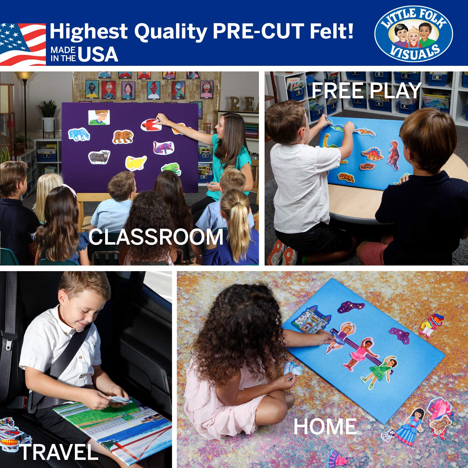 My Plate Precut Flannel & Felt Board Figures Set - 56 Pieces for Early Childhood Education | Perfect for Storytelling, Classroom Activities & Homeschool Learning