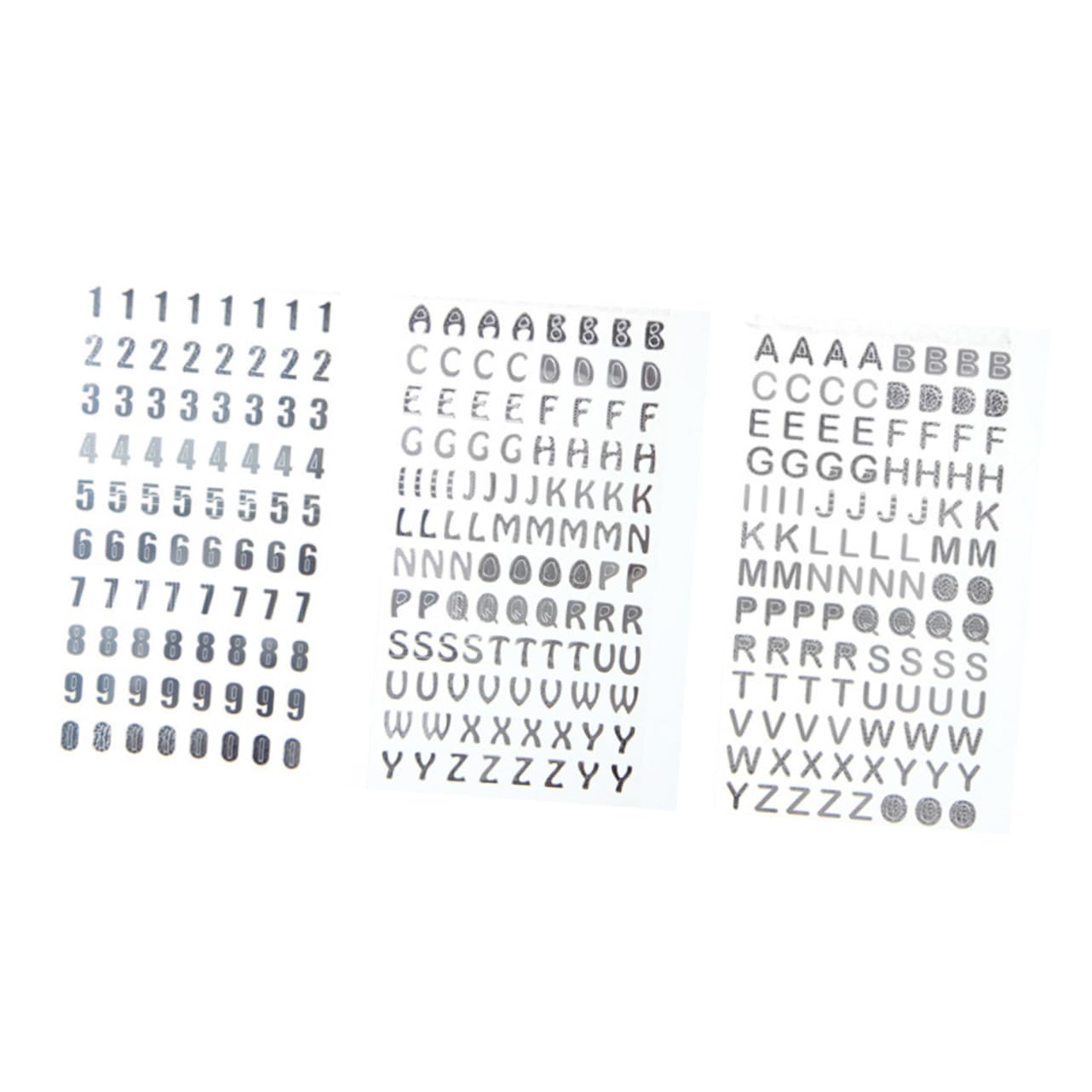 NUOBESTY 2 Sets English Alphabet Wall Decals - Safe Removable Paper Letters & Numbers for Kids Room Decor, DIY Planner Stickers for Journals, Scrapbooking (3 Pieces x 2) - Perfect for Nursery, Classroom & Home Schooling Decorations