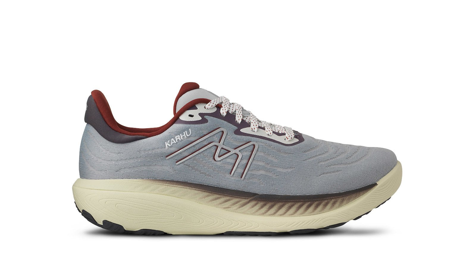 Men's IKONI 3.0 Running Shoes - Quarry/Cabernet Color - Lightweight Athletic Sneakers for Jogging, Gym Workouts & Casual Wear