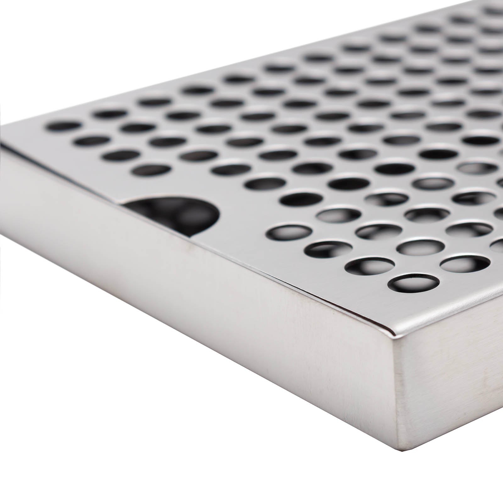 BarConic® Stainless Steel Drip Tray with Drain Holes - 16 x 6 Inches - Heavy Duty Bar Sink Accessory for Home & Commercial Use - Perfect for Bars, Restaurants, and Outdoor Kitchens
