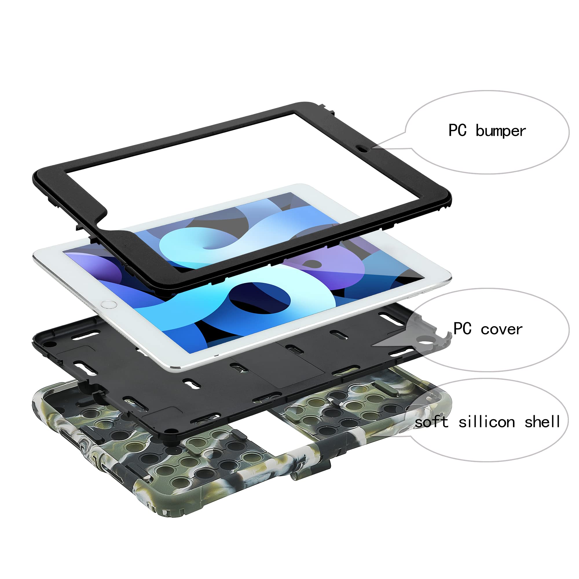Shockproof iPad Case for 6th/5th Gen (9.7