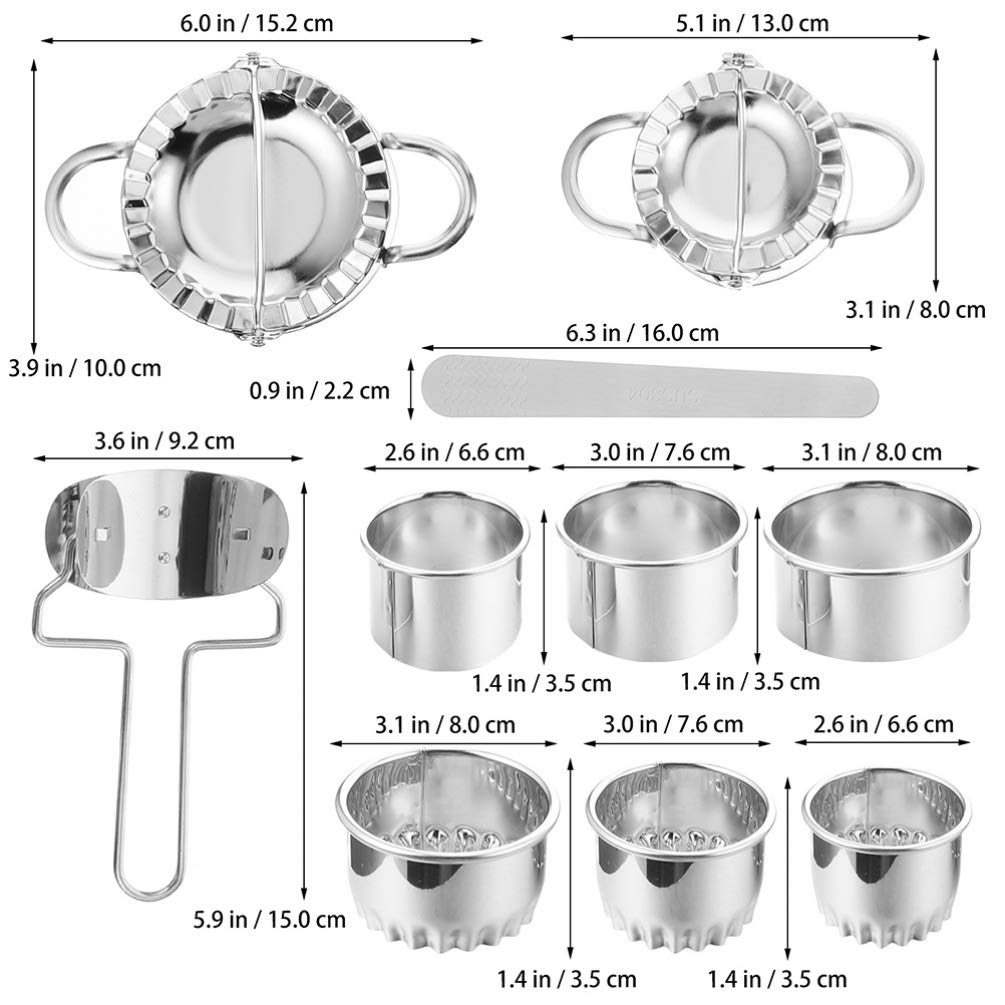 **Hemoton 4-Piece Dumpling Maker Set - Kitchen Gadget for Easy Dumpling Wrapping, Cutting & Molding | Perfect for Homemade Dumplings, Potstickers & Gyoza | Ideal for Asian Cooking & Family Meal Prep**