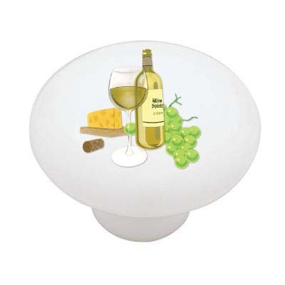 Ceramic Drawer Knobs for Wine Cellar - Elegant Cheese & Grape Design Cabinet Hardware for Kitchen, Bar, and Home Decor