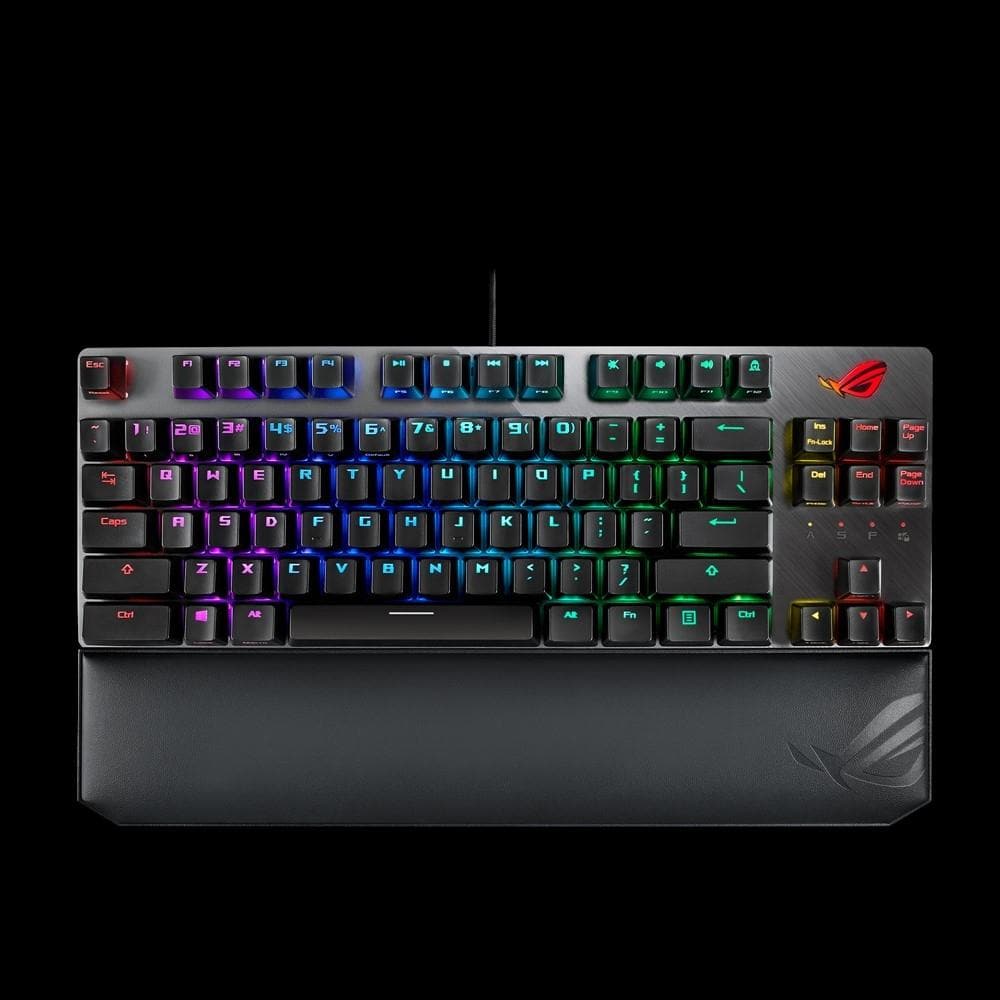 ASUS ROG STRIX SCOPE TKL Deluxe Mechanical Gaming Keyboard - Compact Tenkeyless Design, Cherry MX Switches, RGB Lighting - Perfect for Esports, FPS and MMO Gaming