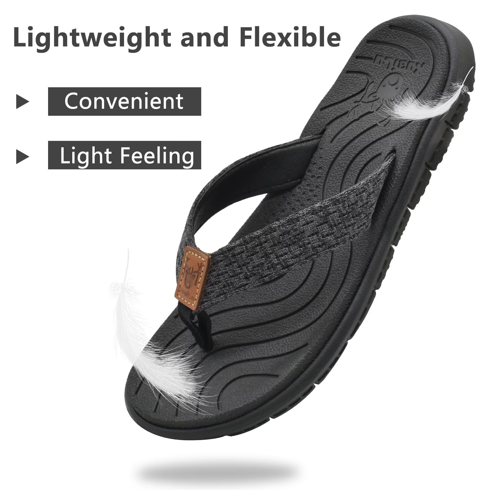 KuaiLu Women's Flip Flops - Comfortable Yoga Mat Cushion with Arch Support, Lightweight Non-Slip Thong Sandals for Walking, Beach & Summer Wear - Perfect for Yoga, Travel and Casual Outings