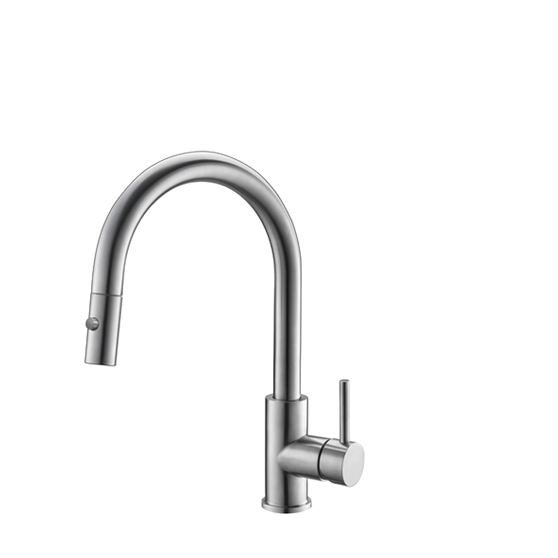 Stylish Brushed Stainless Steel Kitchen Faucet with Sprayer - Perfect for Modern Kitchens