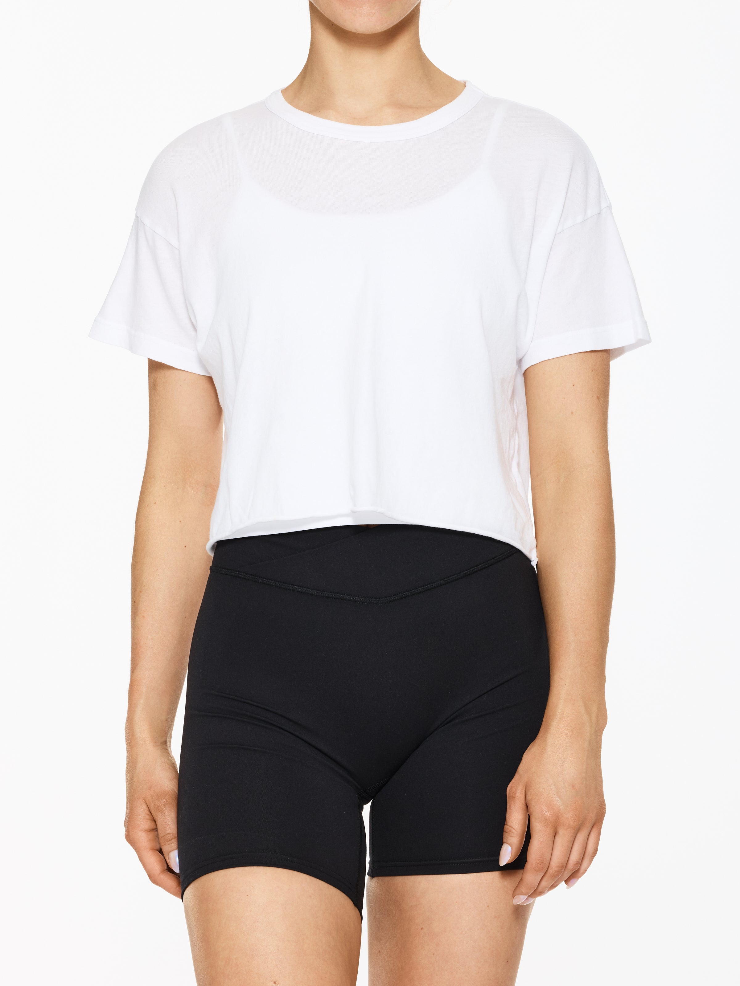 Year Of Ours Yos Cropped Tee - Women's Trendy Short Sleeve T-Shirt for Casual Outfits & Summer Fashion