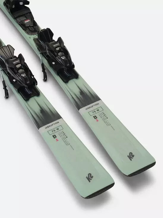 K2 Women's Disruption 75 Skis with M3 10 Bindings 2024 - All-Mountain Skis for Women | Perfect for Powder, Groomers & Freeride | Best Ski Gear for Advanced Female Skiers