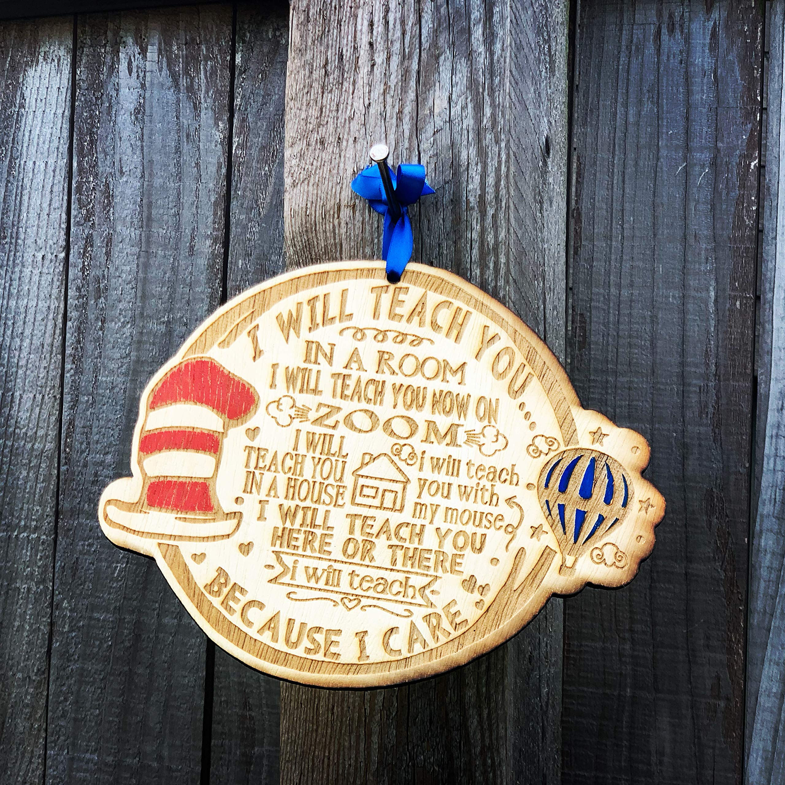 Personalized Teacher Appreciation Sign - Custom Classroom Decor for Thank You Gifts, End of Year, Retirement - Perfect for Home, Office & School Decor