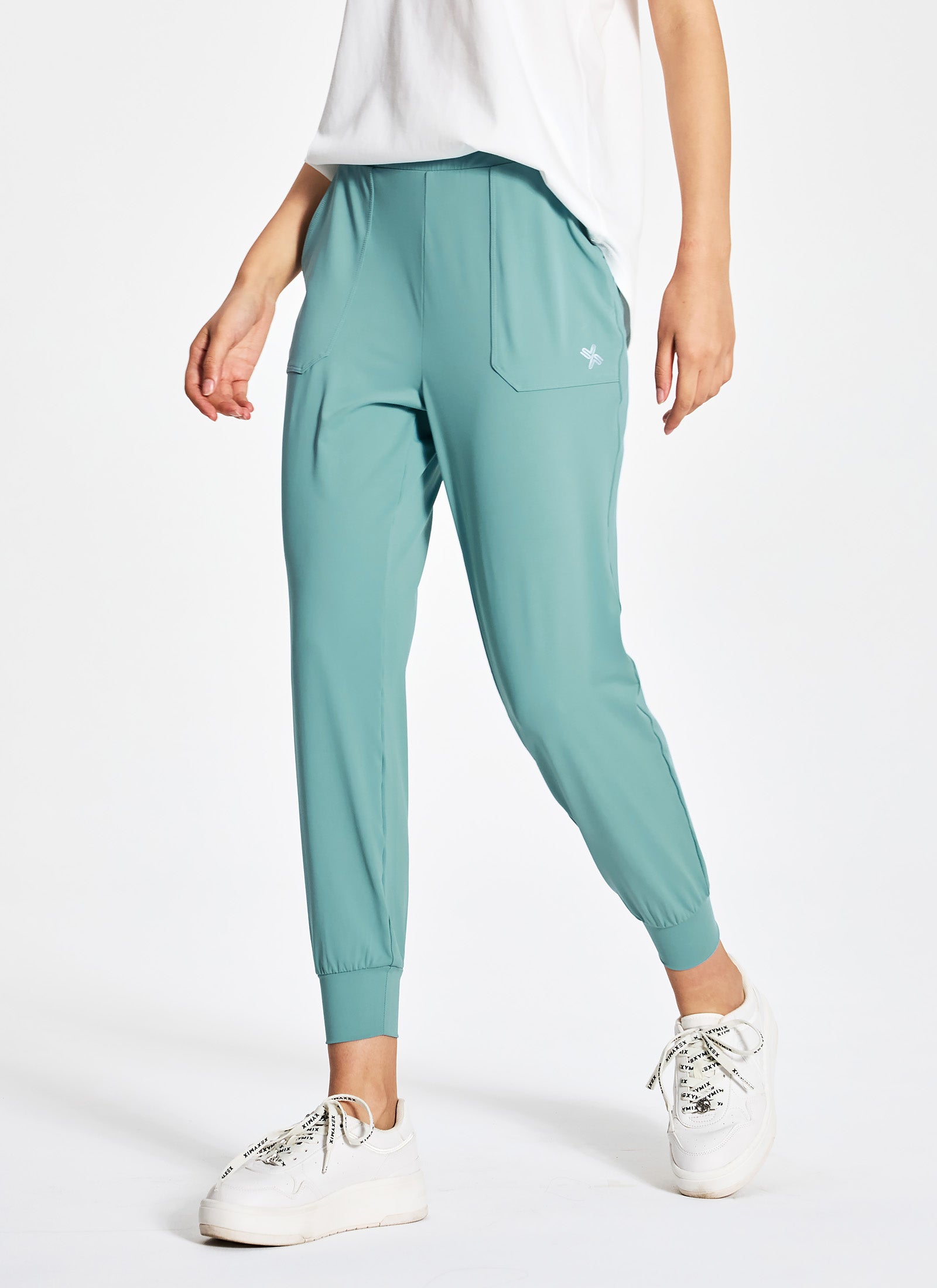 Medium Feather In Band Jogger Pants - Women's Lightweight Casual Lounge Pants for Yoga, Running & Home Wear