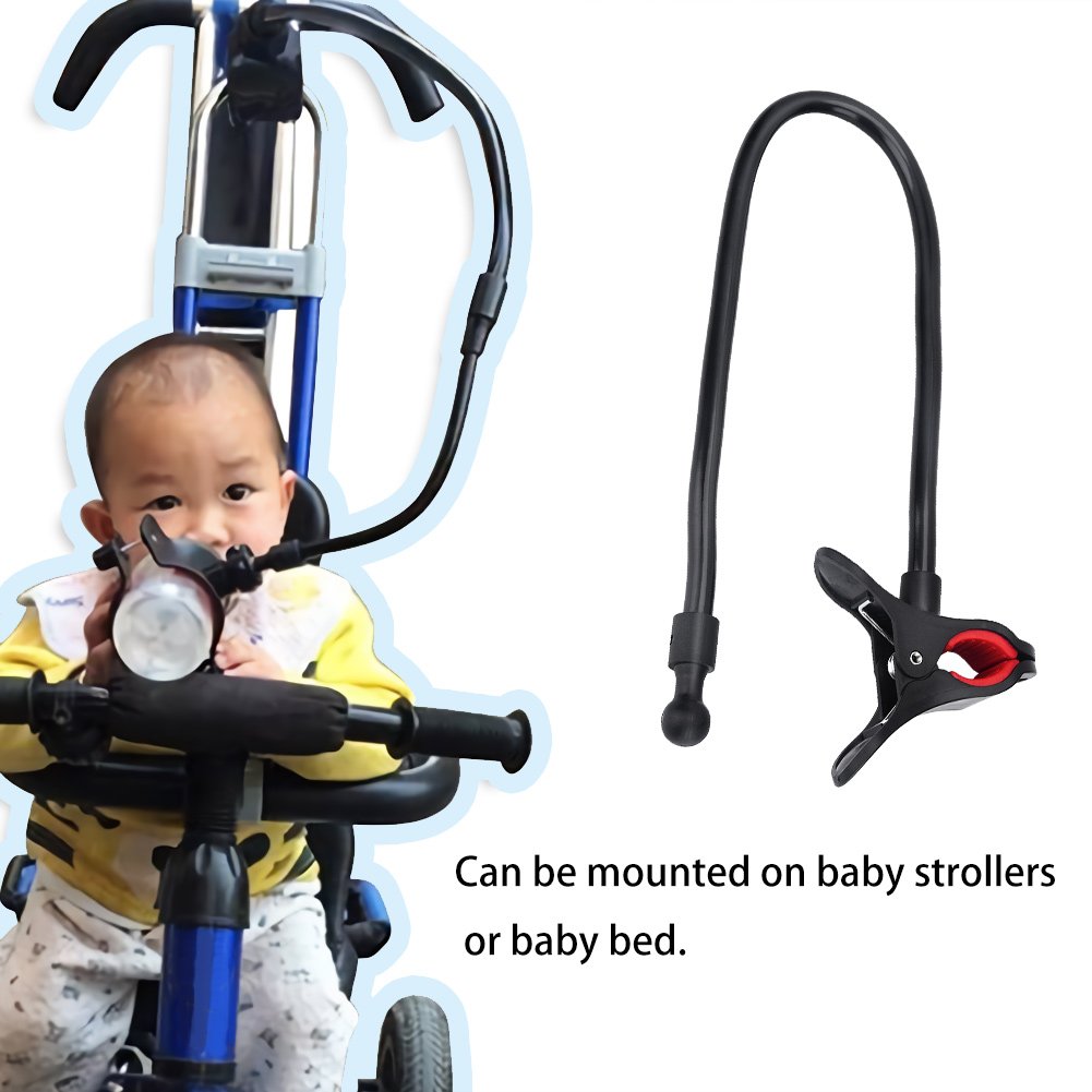 **Hands-Free Adjustable Baby Bottle Holder - BPA & Lead Free Self Feeding Clamp for Water & Milk - Safe for Infants & Toddlers - Perfect for Car Seats, Strollers & High Chairs**