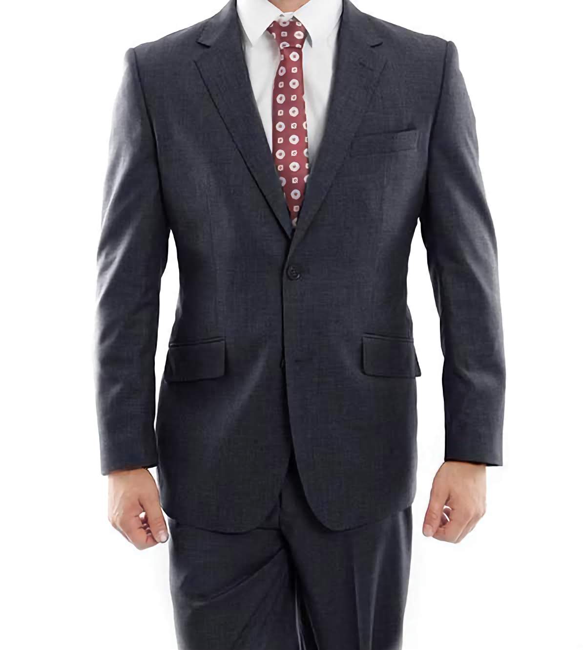 Premium Italian Wool Suit for Men - Modern Fit 2-Piece Navy Business Suit | Perfect for Weddings, Office & Formal Events