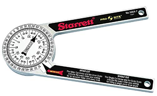 505A Series Protractor/Miter Gauge - Professional Angle Measuring Tool for Woodworking, Metalworking & DIY Projects | Accurate Angle Finder for Precision Cuts in Carpentry, Framing & Crafting