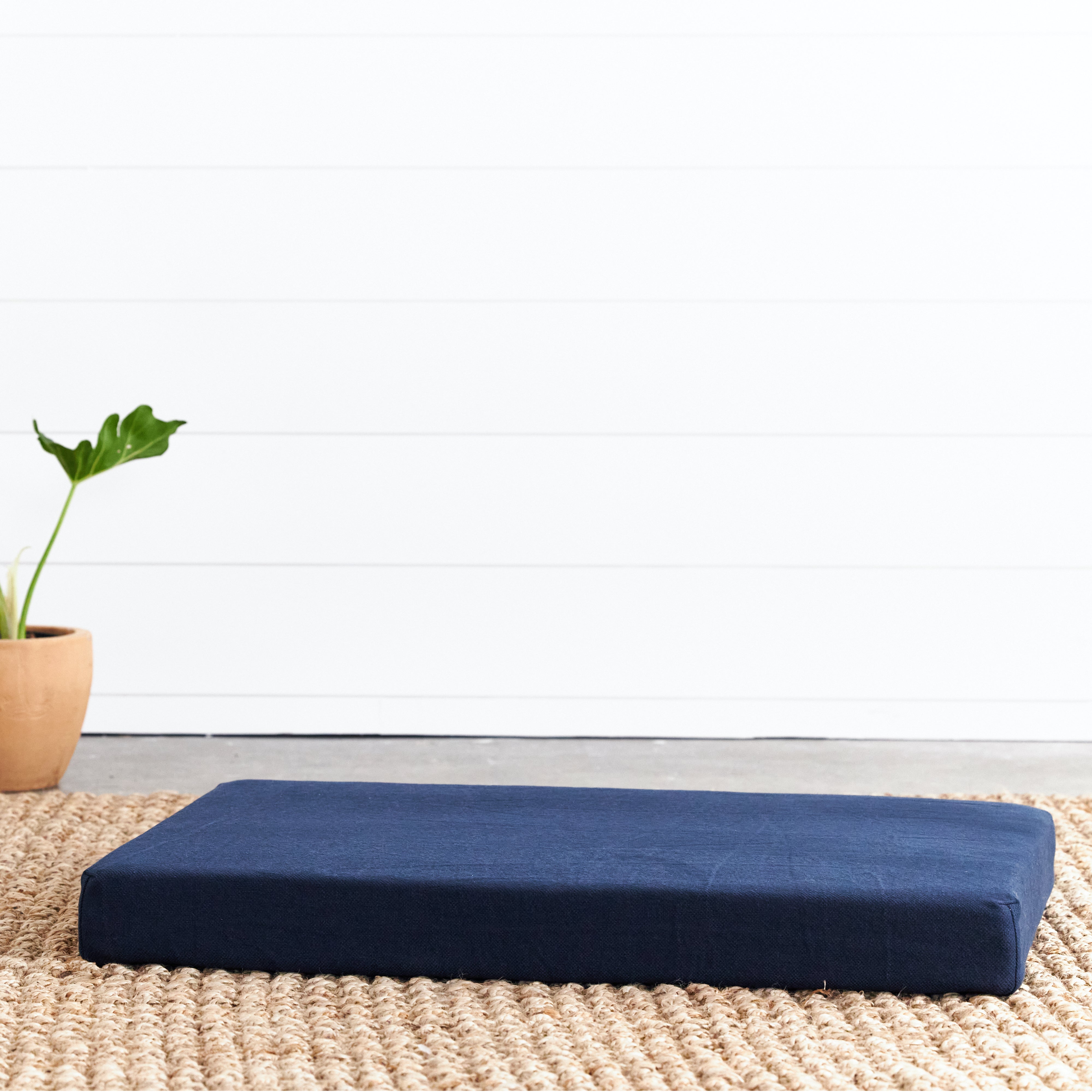 Organic Dog Bed with Pillow Bolster - Orthopedic Support for Large & Small Dogs - Washable & Non-Slip Pet Bed - Perfect for Crates, Floors & Home Use