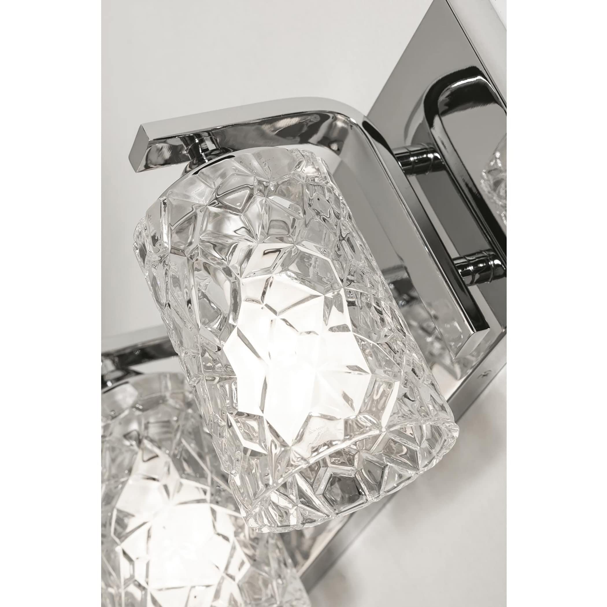 Annabel 3-Light Vanity Light Fixture - Polished Chrome Finish with Clear Glass Shades - Perfect for Bathroom Makeup Vanity, Dressing Room & Bedroom Lighting