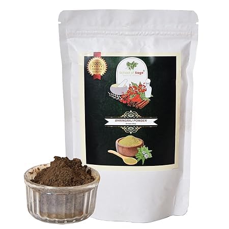 Organic Bhringraj Powder (Eclipta Alba) - 75g Pack of 2 | Natural Hair Growth Treatment for Thicker, Stronger Hair | Promotes Scalp Health & Reduces Hair Fall | Perfect for DIY Hair Masks & Ayurvedic Hair Care Routines