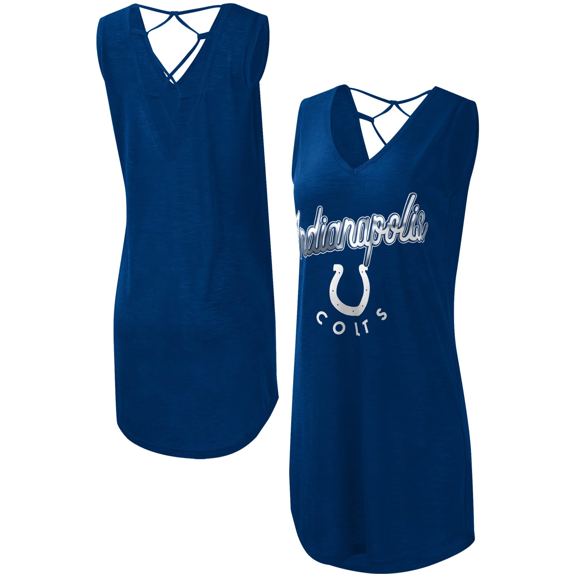 G-III Sports Women's NFL Game Time Swim Cover-Up Dress - V-Neck Beach Dress for Pool Party, Vacation & Summer Outings