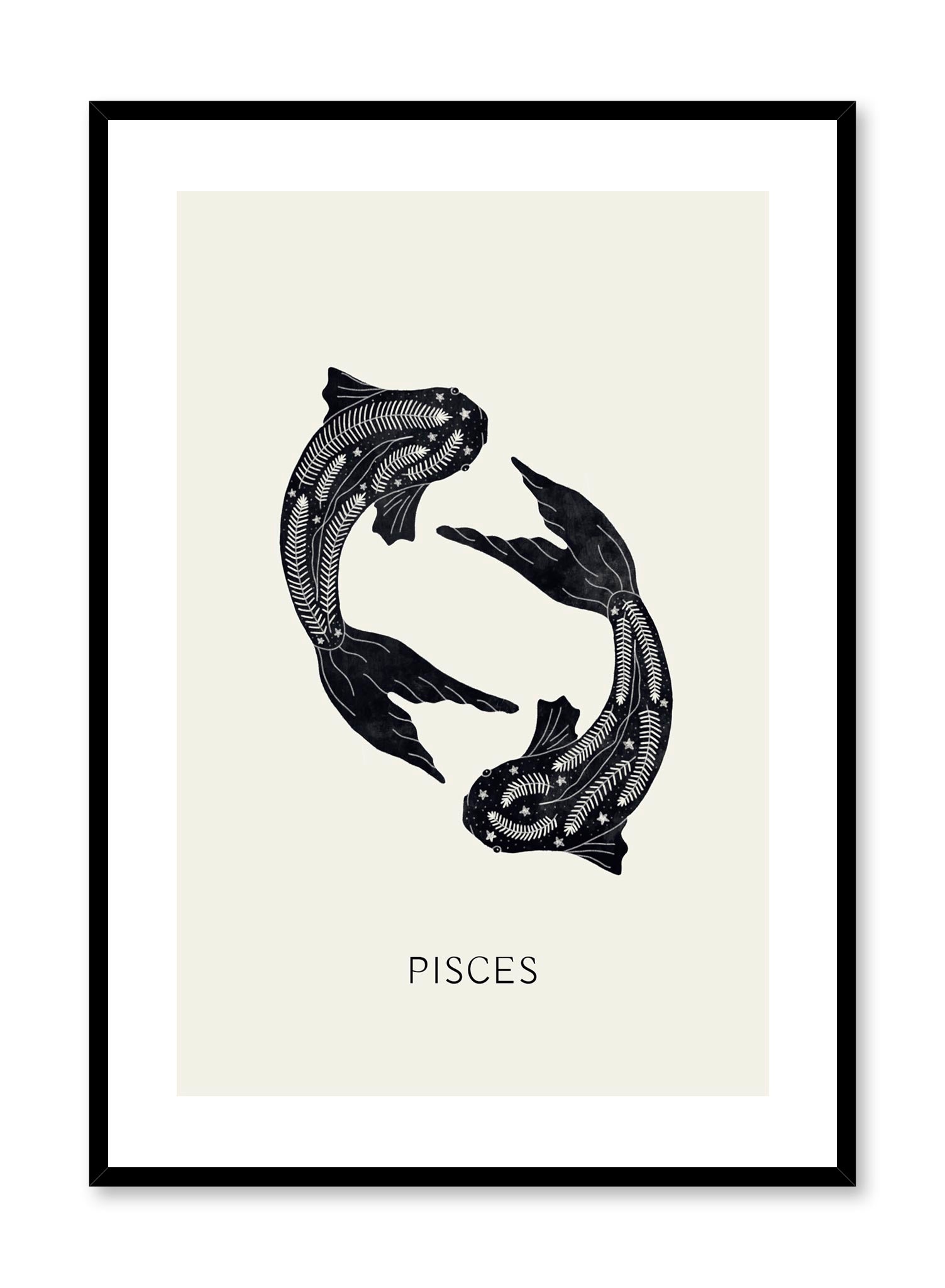 Pisces Zodiac Sign Poster - High-Quality Wall Art for Home, Office & Bedroom Decor - Perfect Gift for Astrology Lovers