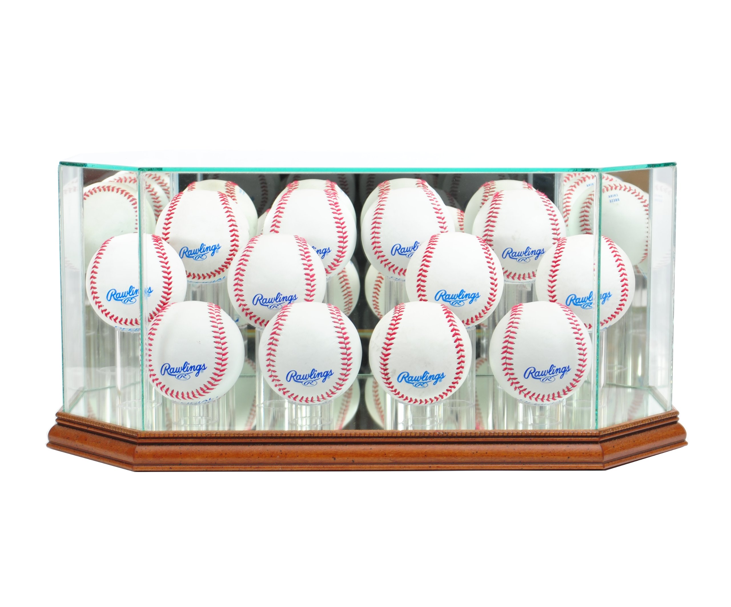MLB Octagon 12 Baseball Glass Display Case - Premium Collector's Showcase for Baseball Memorabilia & Sports Decor - Perfect for Home, Office, or Sports Bar Display