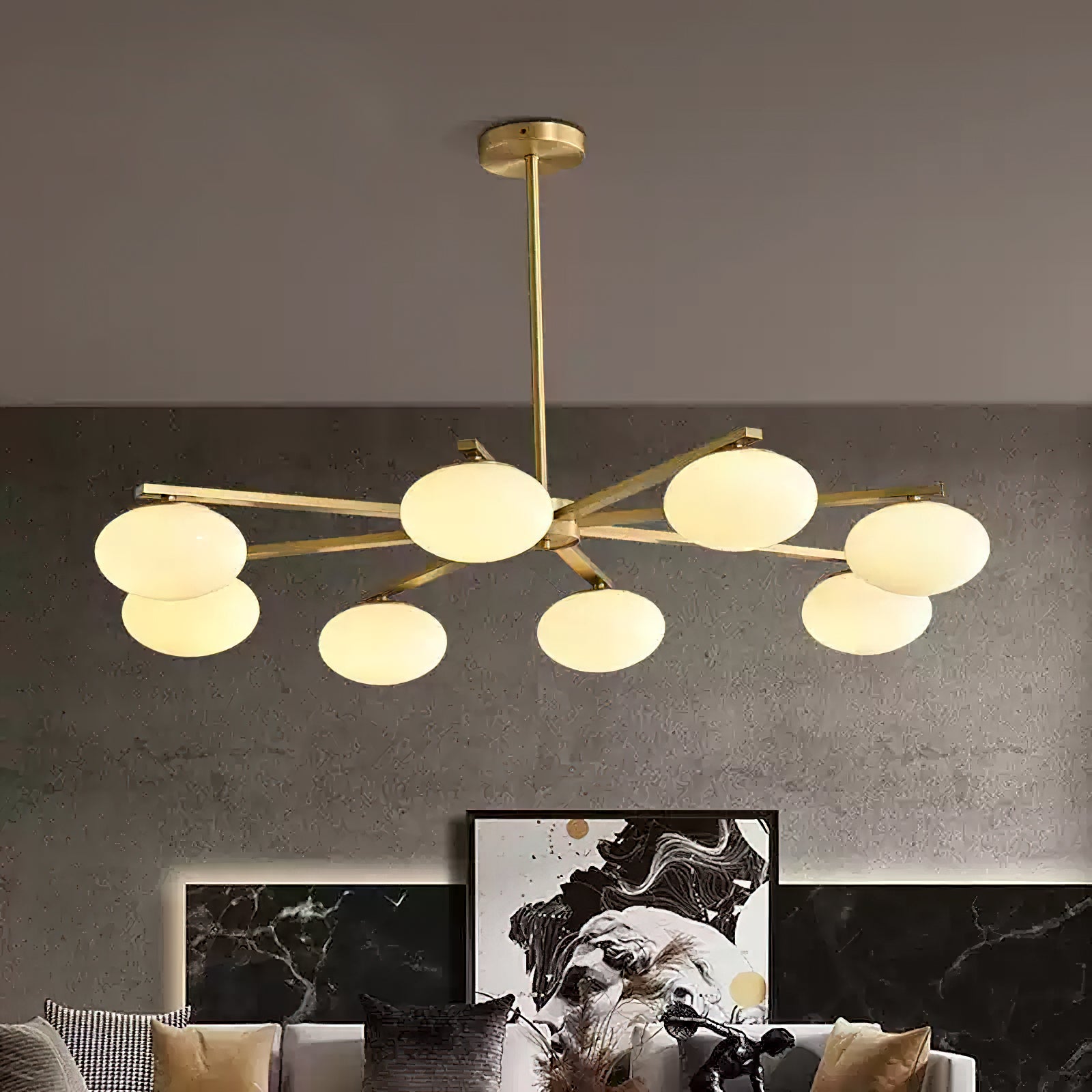 Briette Crystal Chandelier - Elegant Modern Ceiling Light Fixture for Dining Room, Living Room & Bedroom | Perfect for Home Decor, Wedding & Event Lighting