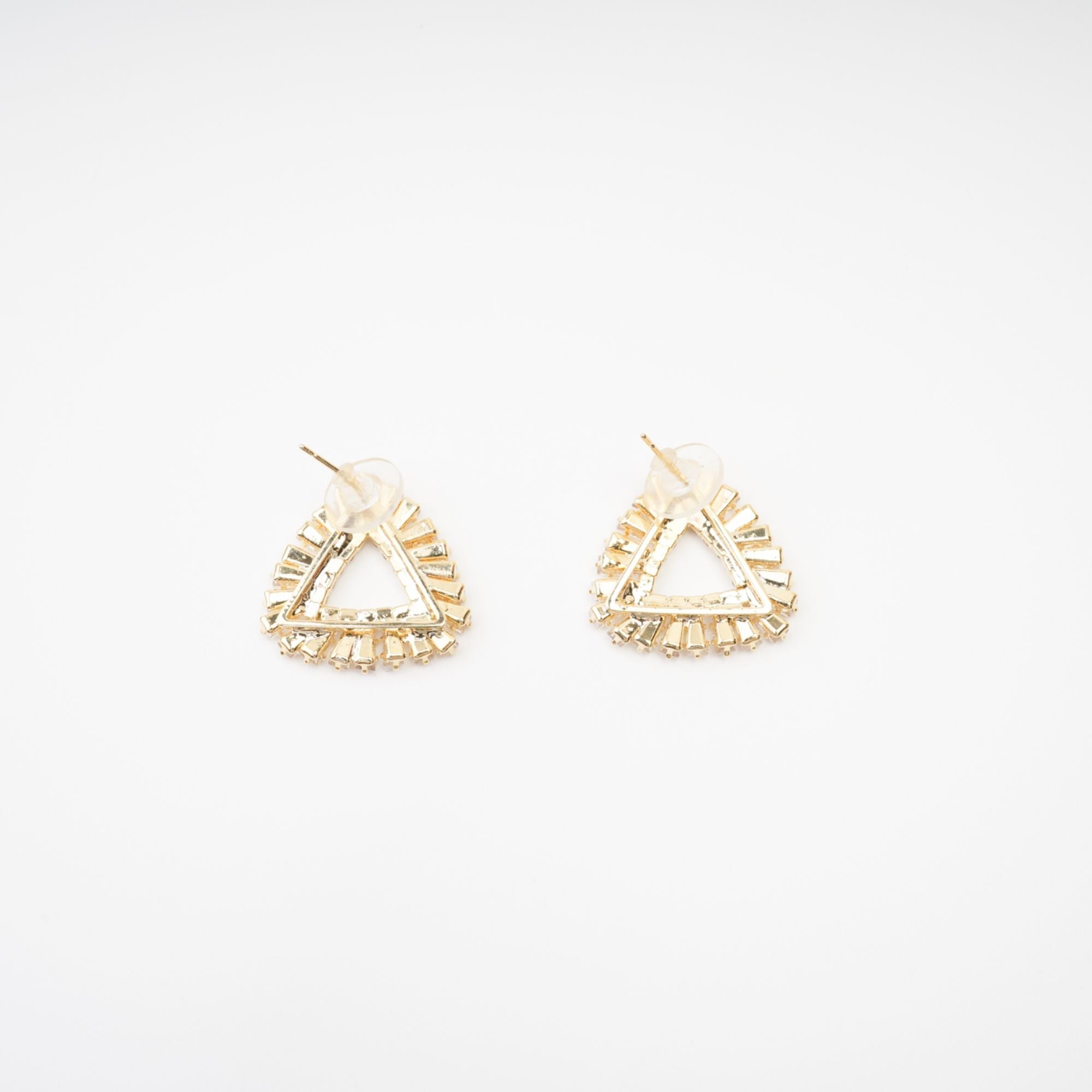 Elegant Aurore Triangle Crystal Embellished Earrings for Women – Perfect for Parties, Weddings & Special Occasions