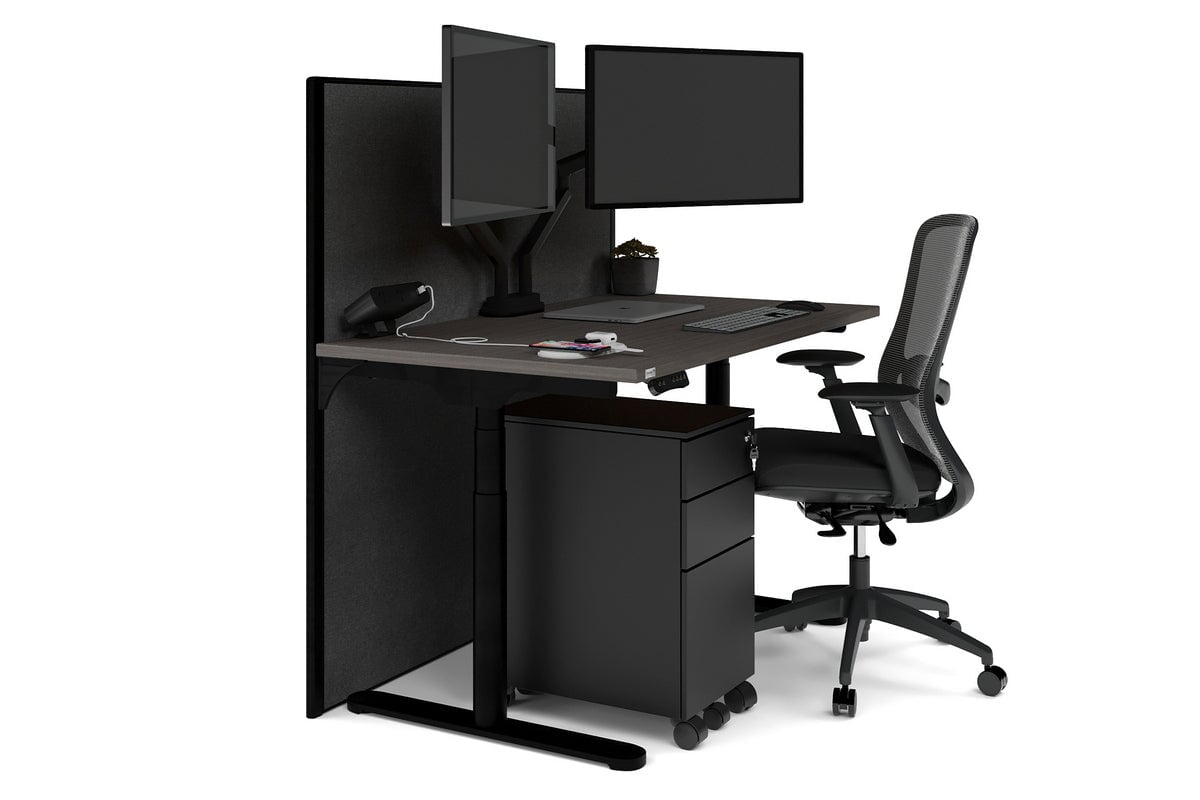 Flexi Premium Height Adjustable Single Workstation [1400L x 700W] - Ergonomic Standing Desk for Home Office, Gaming & Study - Electric Sit Stand Desk with Memory Function