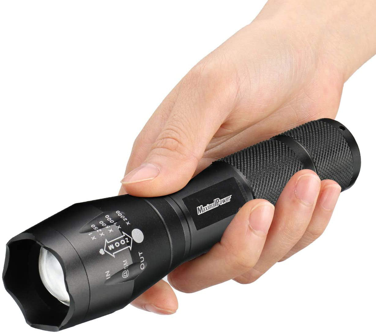 MaximalPower Mini LED Flashlight - Ultra Bright 1000 Lumens, 18650 Rechargeable Battery, Waterproof & Durable for Camping, Hiking, Emergency, Outdoor Adventures