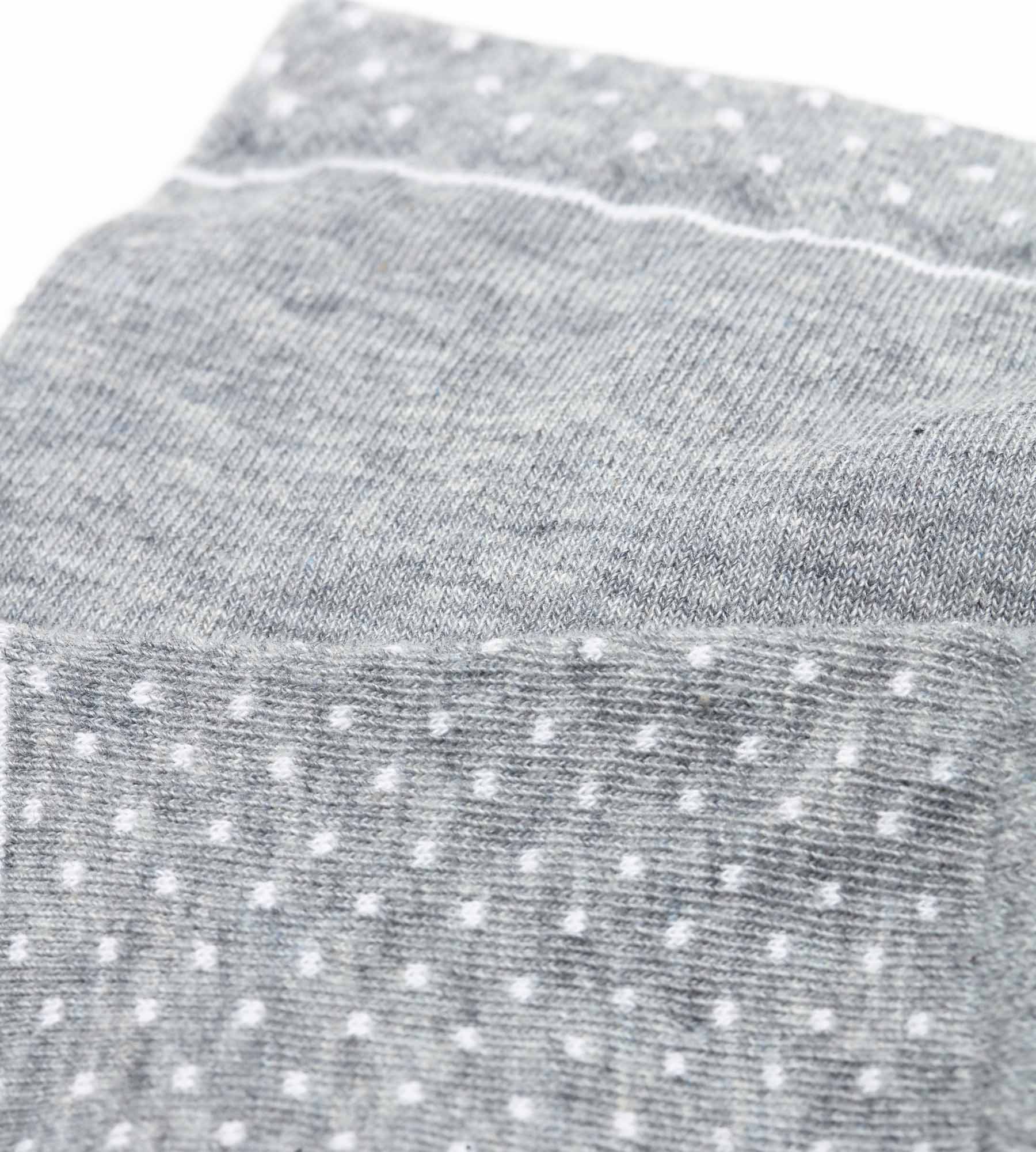 Organic Cotton Polka Dot Women's Ankle Socks - 2 Pairs Pack (Gray) | Soft Breathable Socks for Casual Wear, Work & Everyday Comfort